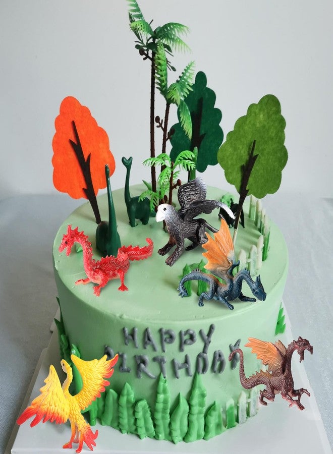 EOIVSH Mini Dragon Toys Figures - 12pcs Ancient Flying Dragon Figurines for Boys Girls, Mythical Action Figure Kid Toys, Cupcake/Cake Topper & Party Favors - Image 5